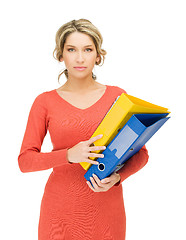Image showing woman with folder