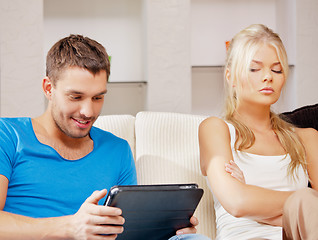 Image showing couple with tablet PC