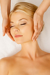 Image showing beautiful woman in massage salon