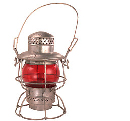 Image showing Antique Kerosene Railroad Lantern
