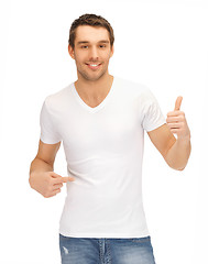 Image showing handsome man in white shirt