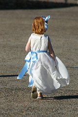 Image showing Little girl run