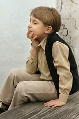 Image showing Sitting on the dock of the bay