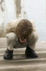 Image showing Peering at the pier