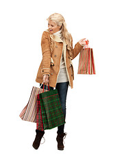 Image showing woman with shopping bags