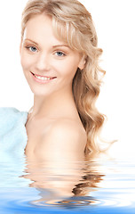 Image showing beautiful woman in water