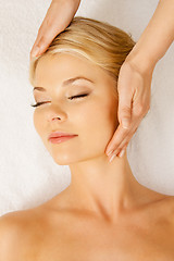 Image showing beautiful woman in massage salon