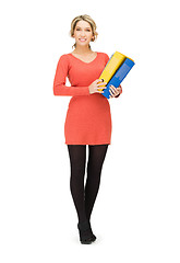 Image showing happy woman with folder