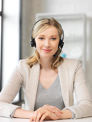 Image showing friendly female helpline operator