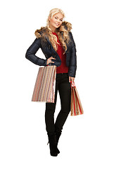 Image showing woman with shopping bags