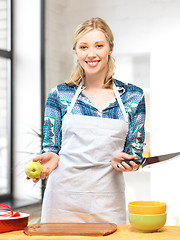 Image showing beautiful woman in the kitchen