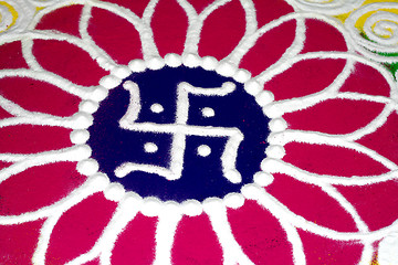 Image showing Beautiful Swastika Painting