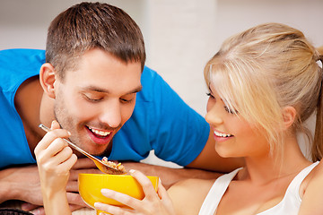 Image showing happy couple at home