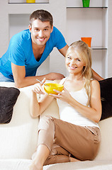 Image showing happy couple at home