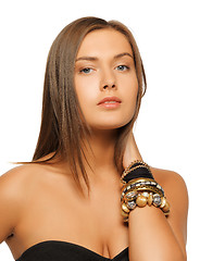 Image showing beautiful woman with bracelets