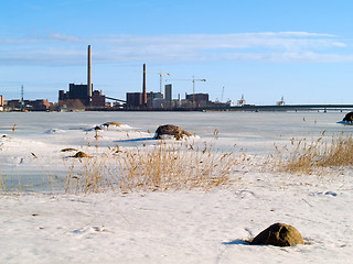 Image showing Industry near nature