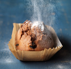 Image showing freshly baked sweet bread with powdered sugar