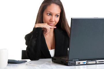 Image showing Businesswoman At Office Desk