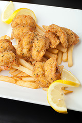 Image showing Fried Shrimp Platter