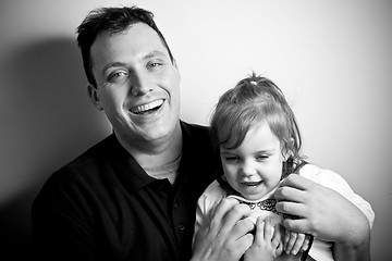 Image showing Little Girl with Her Daddy