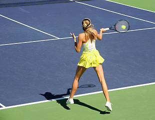 Image showing Woman playing tennis