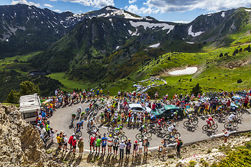 Image showing The Peloton in Mountains