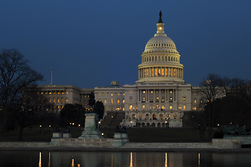 Image showing Capitol Hill at night