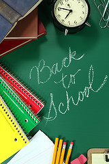 Image showing Back to School Items With Copy Space