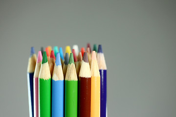 Image showing School Colored Pencils With Extreme Depth of Field