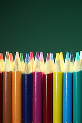 Image showing School Colored Pencils With Extreme Depth of Field