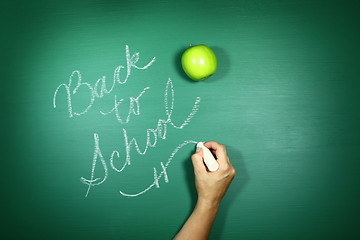 Image showing Back to School Written on a Chalkboard