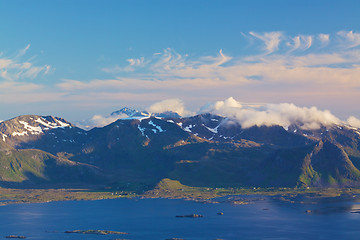 Image showing Scenic coastline on Lofoten