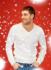 Image showing handsome man in warm sweater