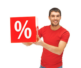 Image showing man with percent sign