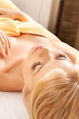 Image showing beautiful woman in spa salon