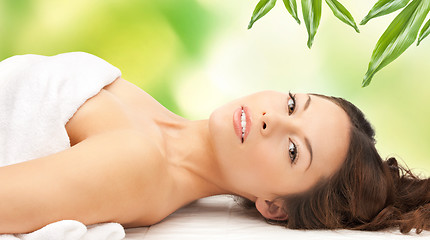 Image showing beautiful woman in spa salon