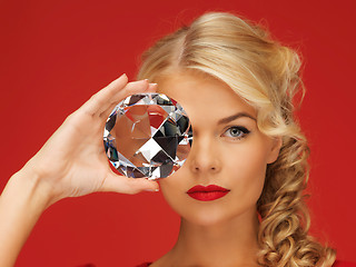 Image showing lovely woman with big diamond