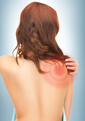 Image showing woman with backache