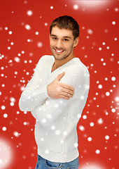 Image showing handsome man in warm sweater