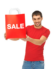 Image showing man with shopping bags