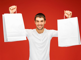 Image showing man with shopping bags