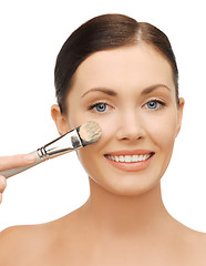 Image showing beautiful woman with brush