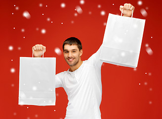 Image showing man with shopping bags