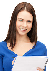 Image showing woman with notepad