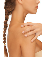 Image showing woman's hand and shoulder