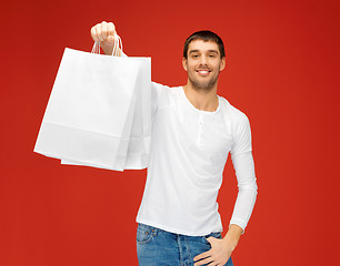 Image showing man with shopping bags