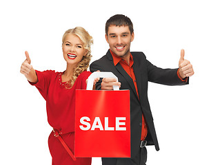 Image showing man and woman with shopping bag