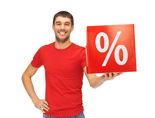 Image showing man with percent sign