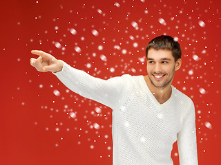 Image showing handsome man in warm sweater