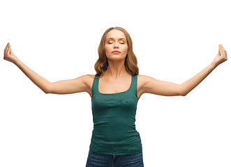 Image showing woman practicing yoga